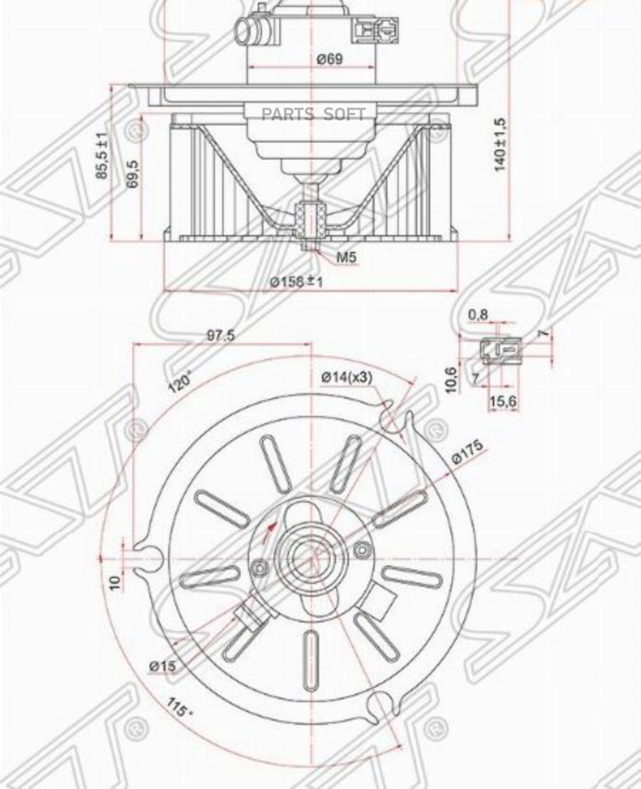 

SAT Мотор отопителя салона ISUZU FORWARD FR33 24V RHD