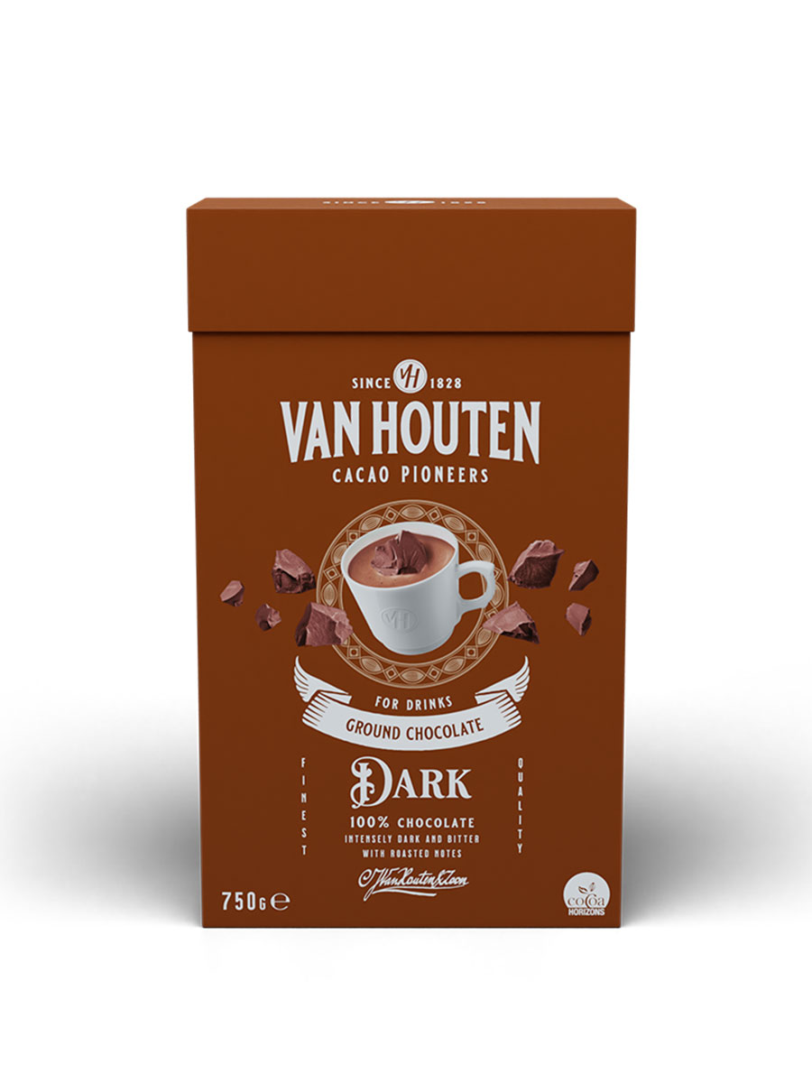 Горячий шоколад Van Houten VH Ground Dark Chocolate Drink, 0,75 кг