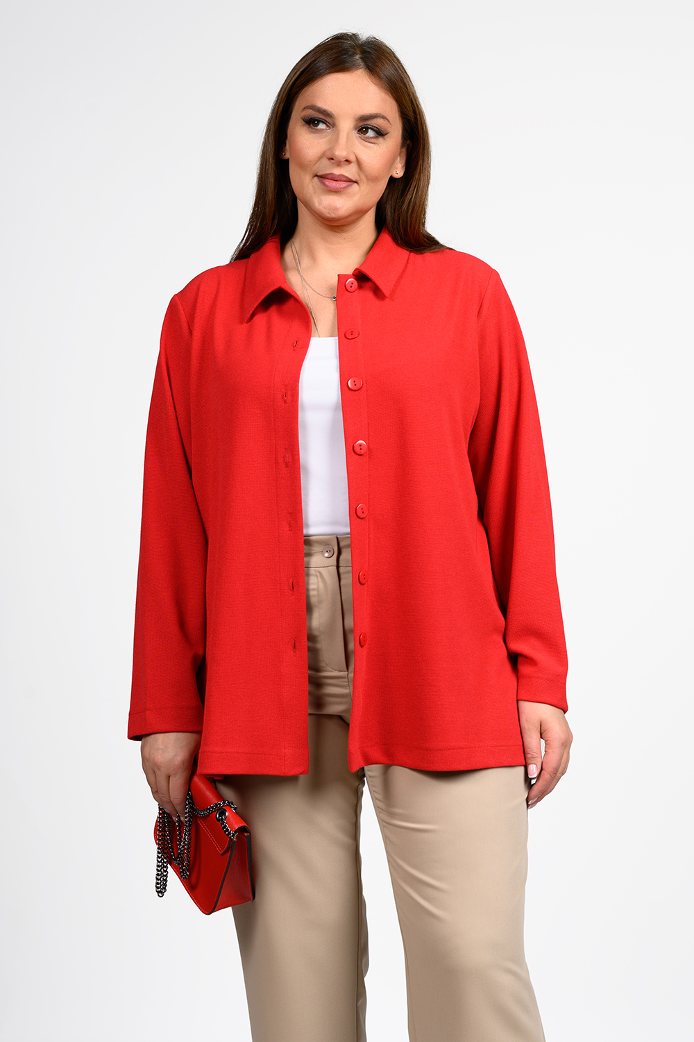 Рубашка женская SVESTA V2931 красная 54 RU
