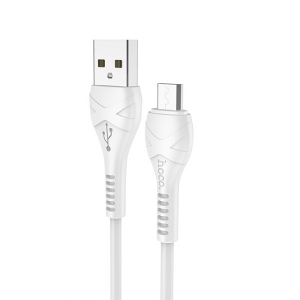 Дата кабель Hoco X37 Cool power charging data cable for Micro-USB 1м (Белый)