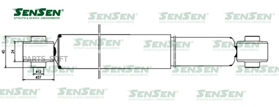 

SENSEN 11120129 Амортизатор зад. масло Peugeot 605 / 607 () 1шт