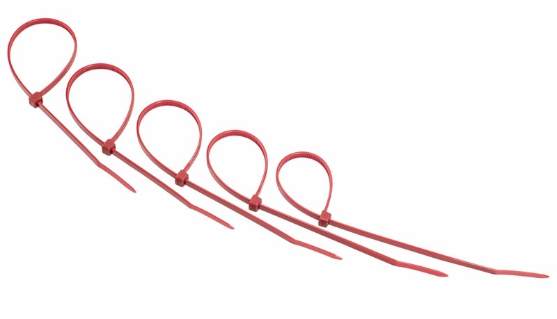 Хомуты нейлон 3,6 х 200 мм (набор 25 шт.), красные  REXANT 07-0206-25