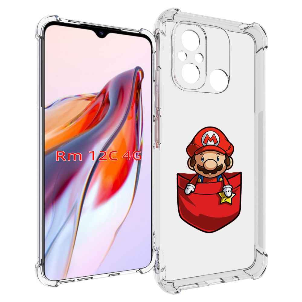 

Чехол MyPads марио в кармашке детский для Xiaomi Redmi 12C / Poco C55, Tocco
