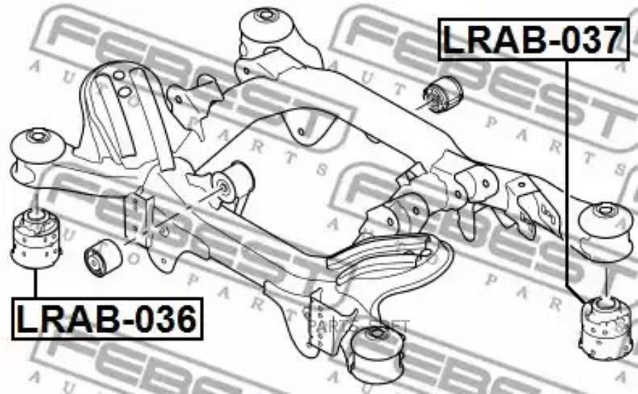 

Сайлентблок задней балки Febest LRAB-036
