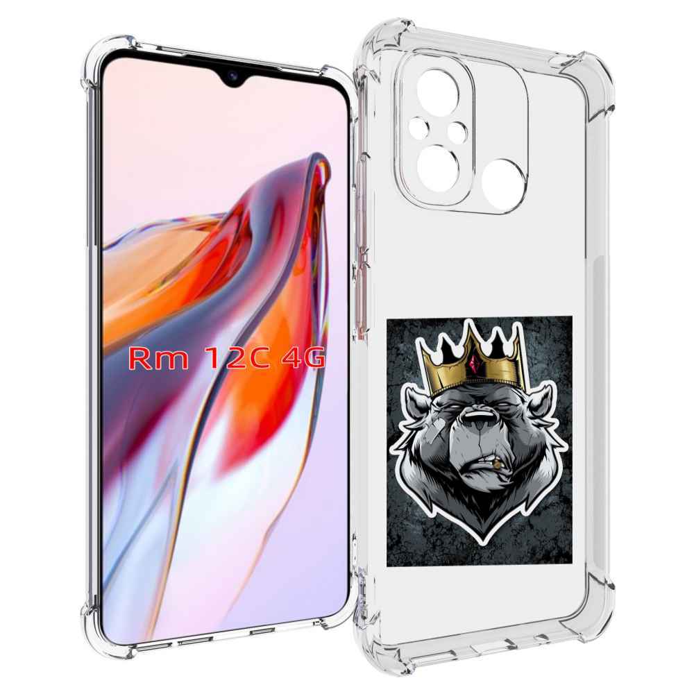 

Чехол MyPads медведь с короной для Xiaomi Redmi 12C / Poco C55, Tocco