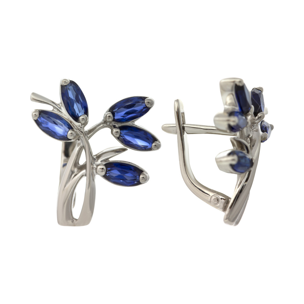 

Серьги из белого золота с корундом Золото Дисконт 2602200511п/д, 2602200511п/д