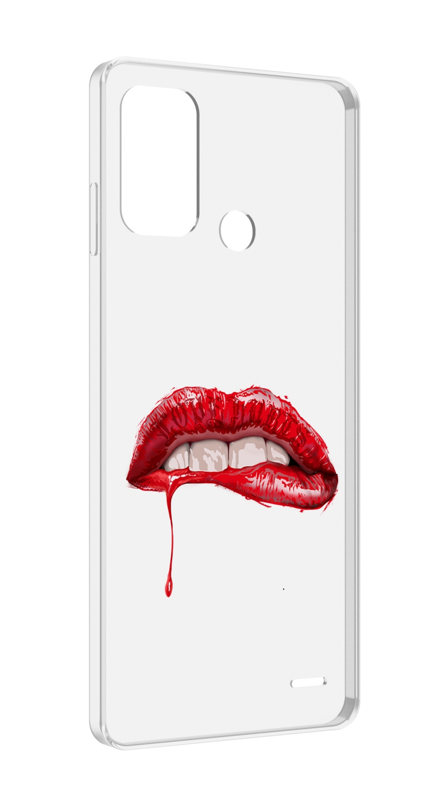 

Чехол MyPads яркие красные губы для ZTE Blade A52, Прозрачный, Tocco