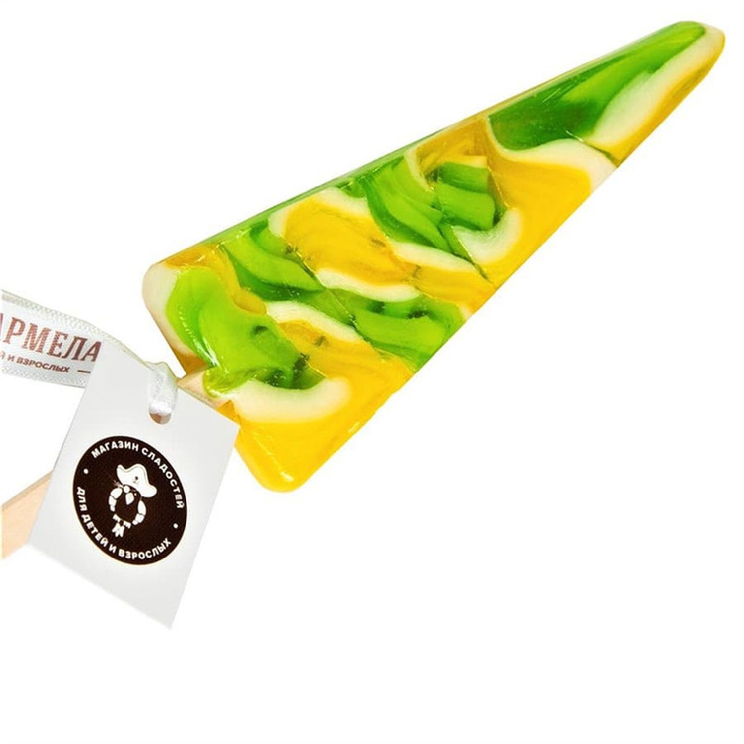 

Конфета Piratmarmelad «Треугольник желто-зеленый» на палочке, 35 г, вкус:яблоко