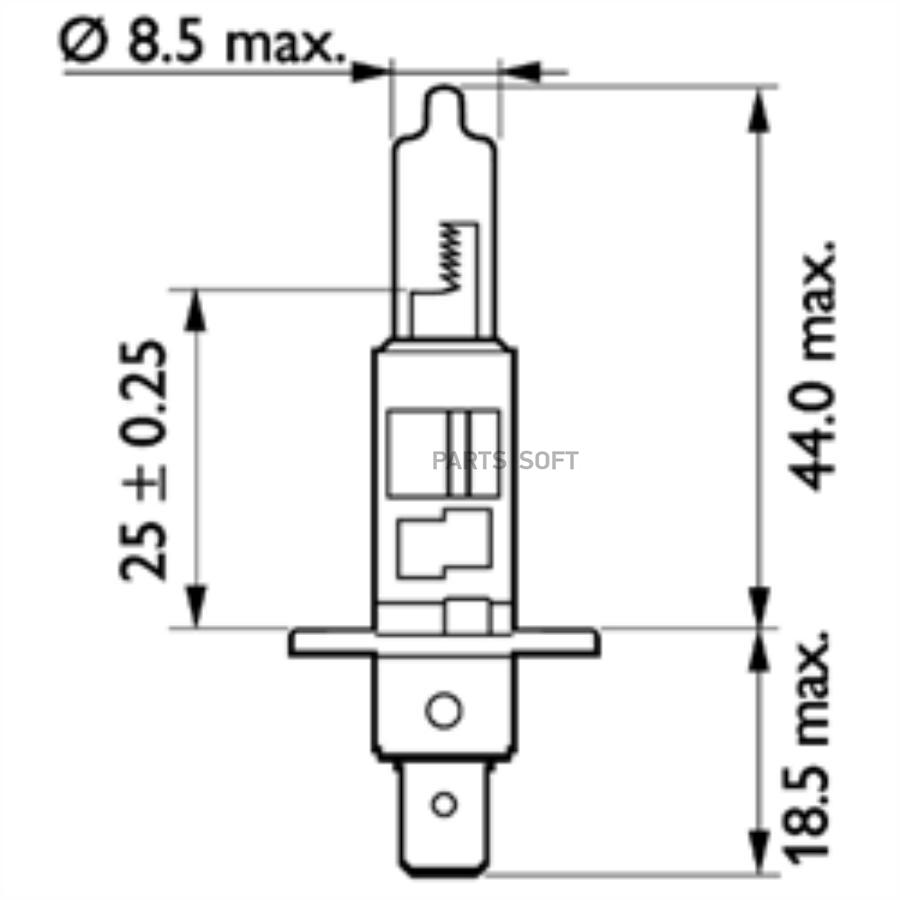 

Лампа h1 70w p14,5s masterduty 24v 13258md c1 82577360