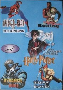 Сборник игр 5 в 1 SK 5005 Harry Potter/Spider-Man/Boxing/Dynamite Duke(16 bit)