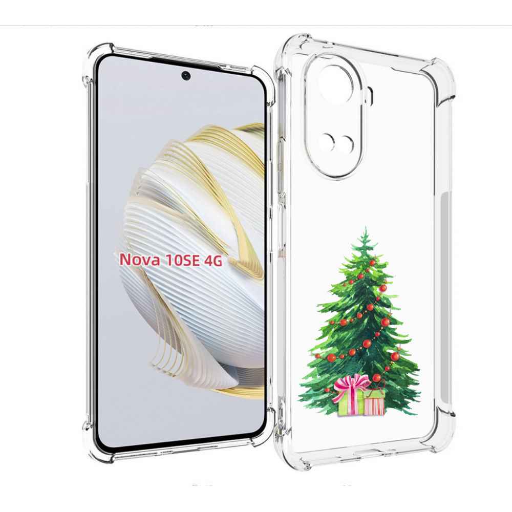 

Чехол MyPads Елка новогодняя с подарками акварель для Huawei Nova 10 SE, Прозрачный, Tocco