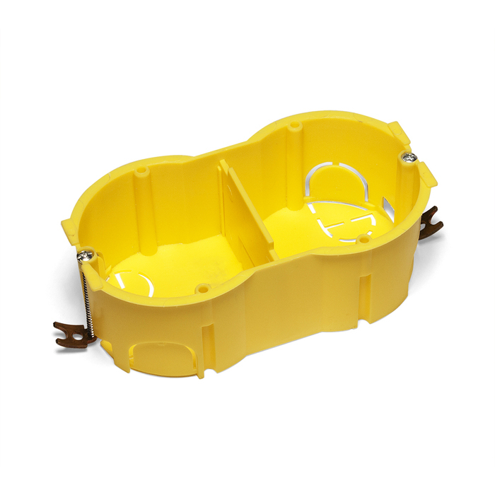 

Подрозеточная коробка в стену для суппорта 45х90, желтая -BX45x90-YL, Желтый