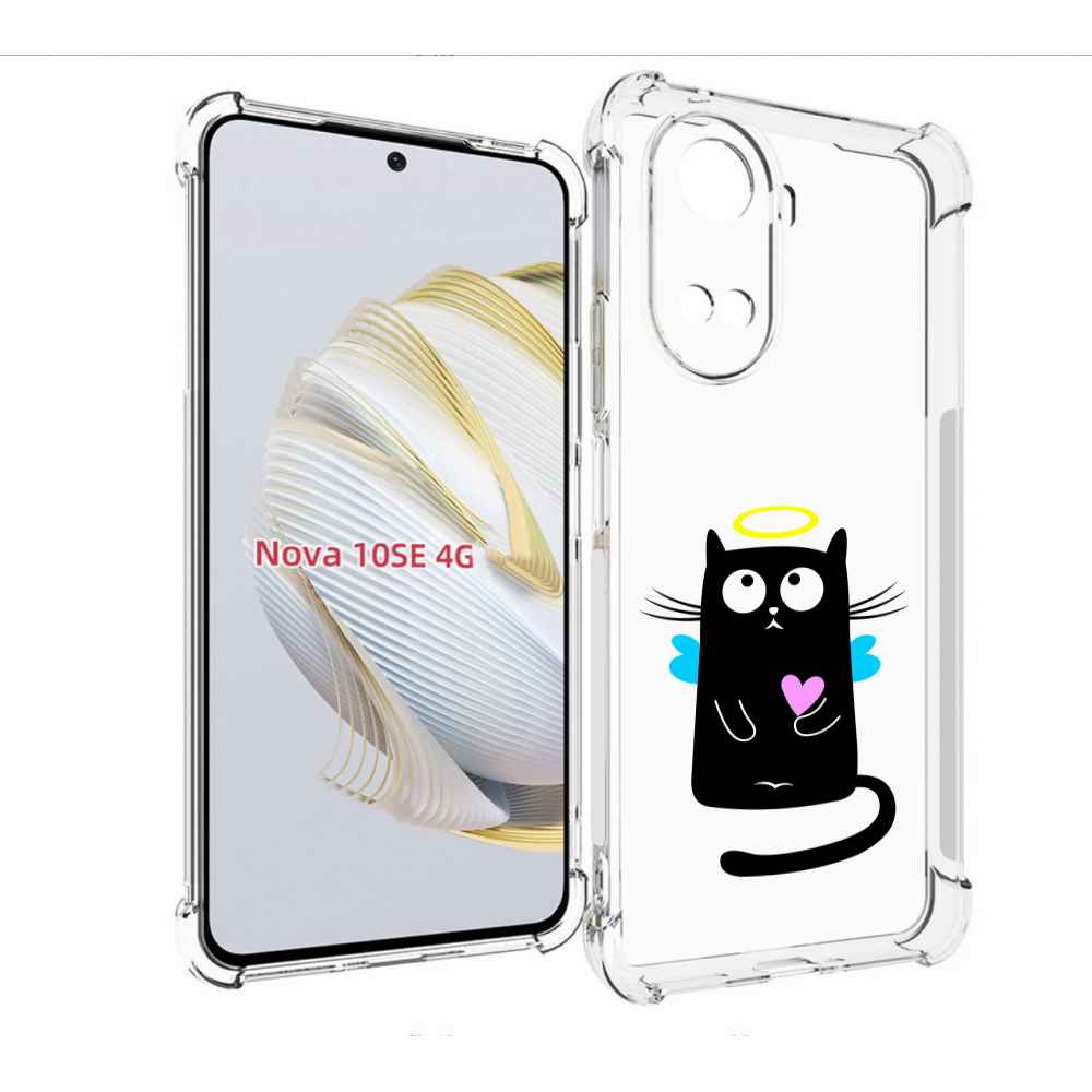 

Чехол MyPads Кот ангелок для Huawei Nova 10 SE, Прозрачный, Tocco