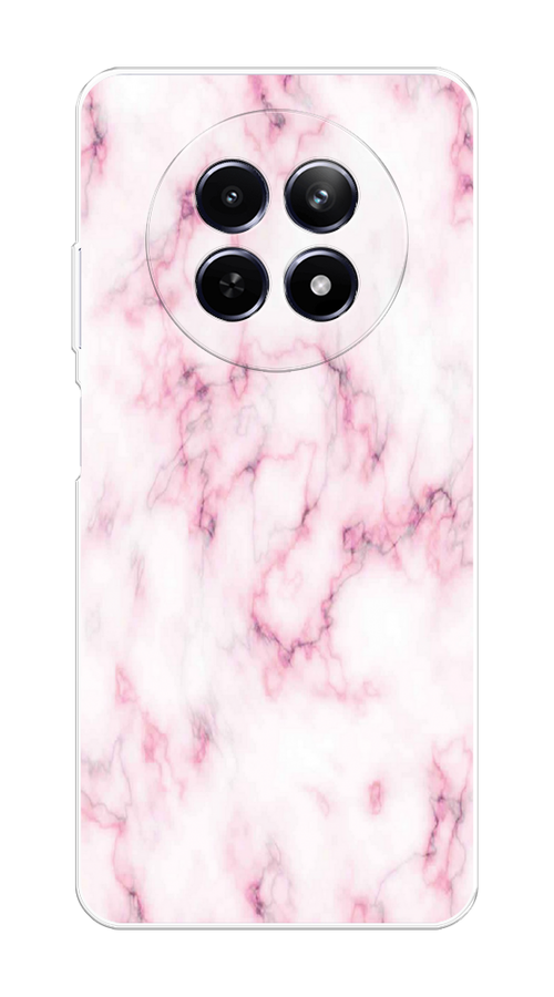 

Чехол на Realme 12 5G "Мрамор с розовым", Белый;розовый, 2516450-1
