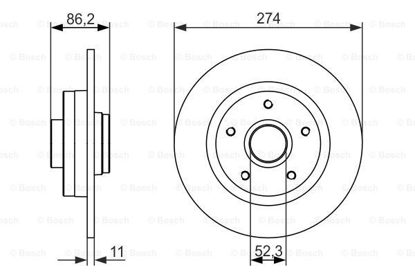 

Диск Тормозной Задний Bosch 0986479682