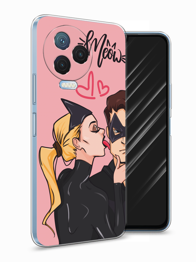 

Чехол Awog на Infinix Note 12 Pro 4G/Note 12 2023 "Kiss of Cat Woman", Розовый;черный;бежевый, 3102250-1