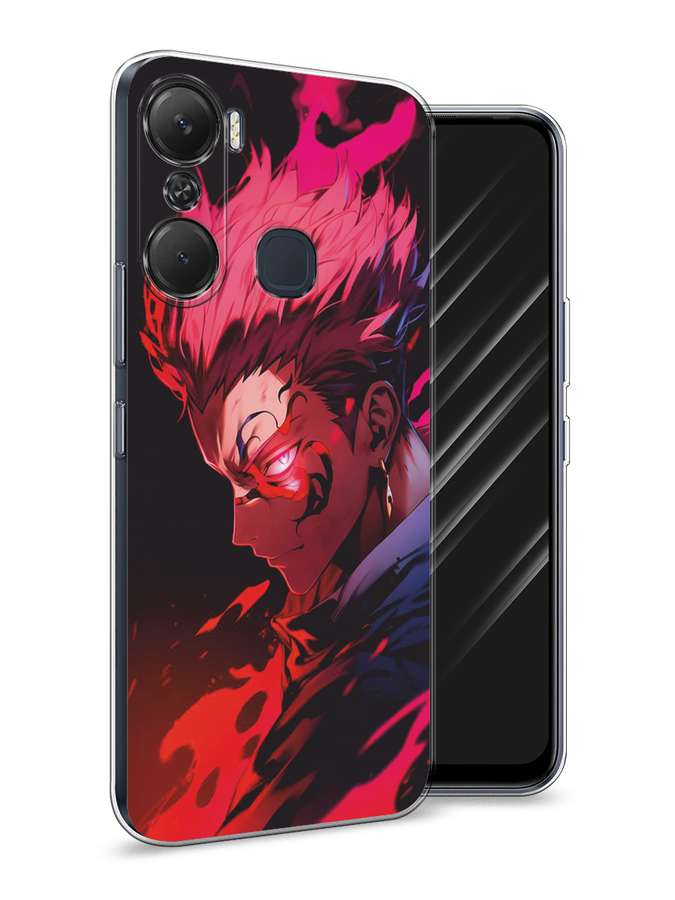 

Чехол Awog на Infinix Hot 12 Pro "Взгляд Сукуны", Розовый;красный;черный, 3102450-1