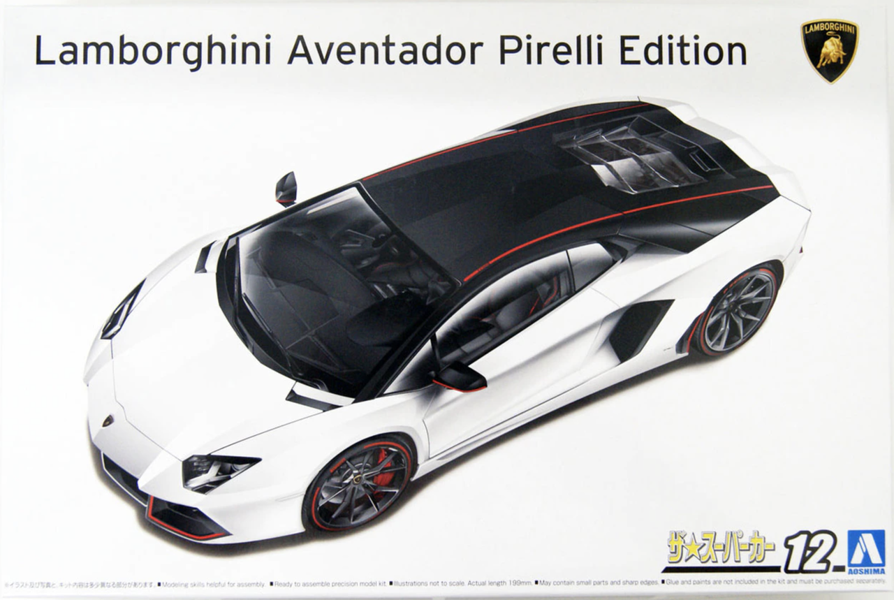 фото Сборная модель aoshima 1/24 lamborghini aventador pirelli edition 15 06121