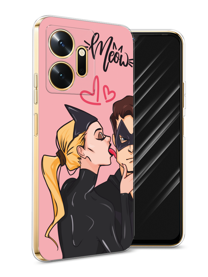 

Чехол Awog на Infinix Zero 20 "Kiss of Cat Woman", Розовый;черный;бежевый, 3102550-1