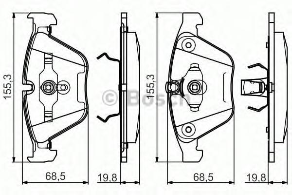 

Тормозные колодки Bosch дисковые 986495082