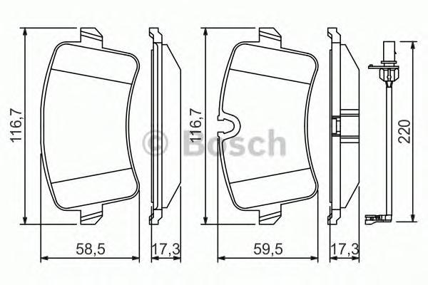 

Тормозные колодки Bosch задние 986494488