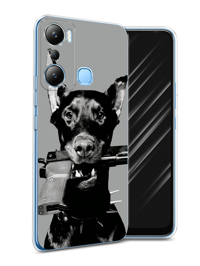 

Чехол Awog на Infinix HOT 20i "Доберман", Серый, 3102950-1