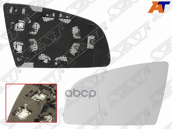 

Стекло Зеркала Audi A3 03-08 A4 00-08 A6 04-08 Lh Асферическое С Обогрево