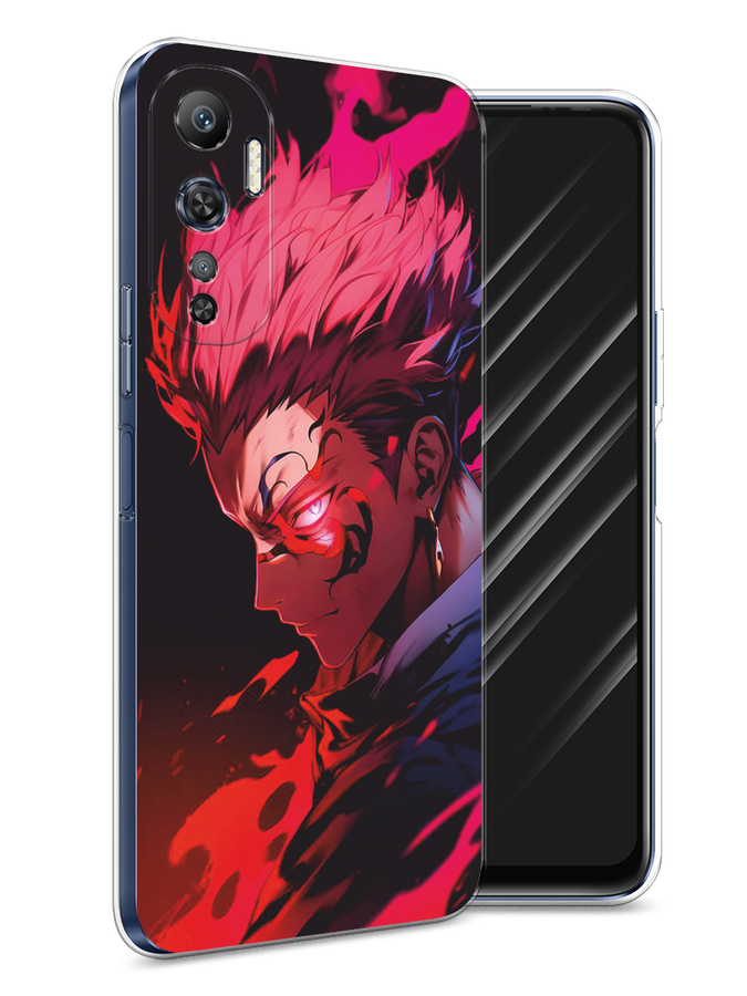 

Чехол Awog на Infinix Hot 20 4G "Взгляд Сукуны", Розовый;красный;черный, 3103150-1