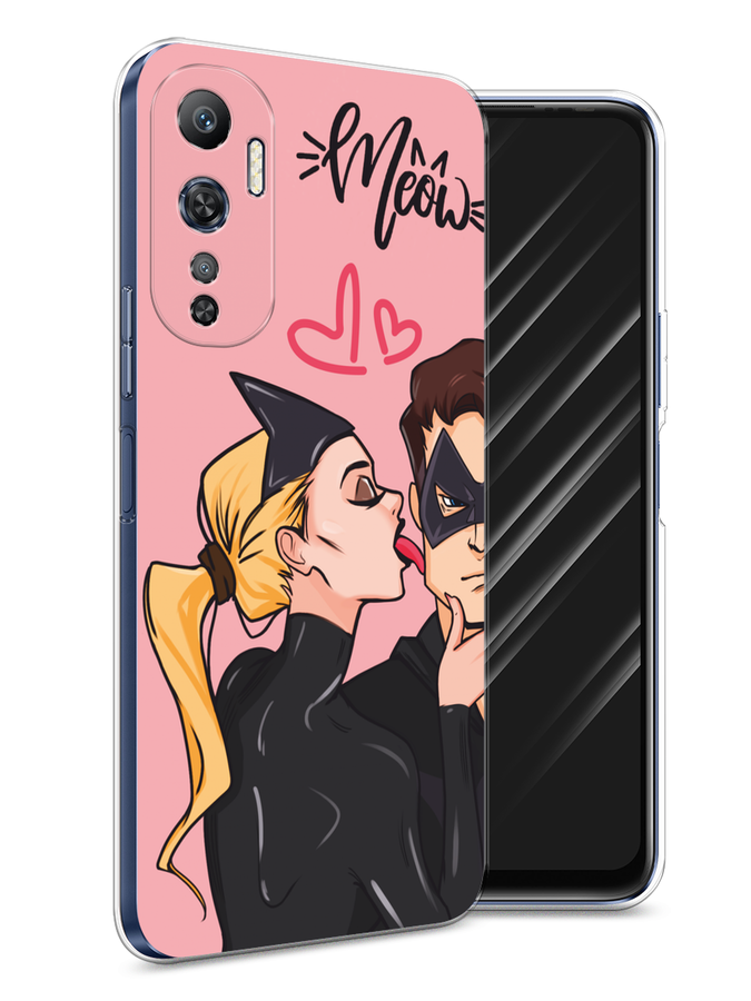 

Чехол Awog на Infinix Hot 20 4G "Kiss of Cat Woman", Розовый;черный;бежевый, 3103150-1