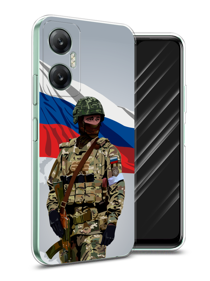 

Чехол Awog на Infinix HOT 20 5G "Солдат с флагом", Белый;синий;красный;зеленый, 3103250-1
