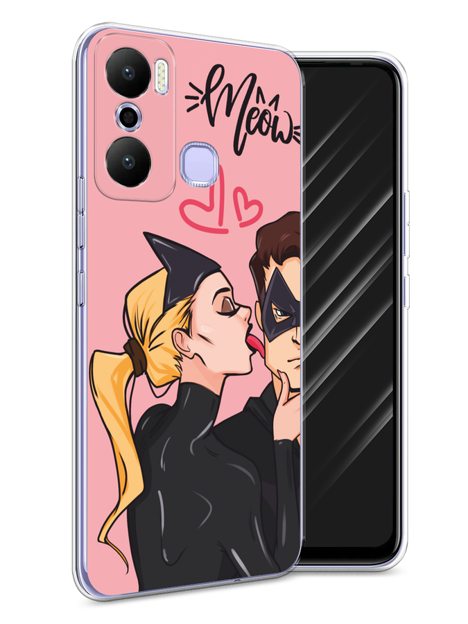 

Чехол Awog на Infinix Hot 20 Play "Kiss of Cat Woman", Розовый;черный;бежевый, 3103550-1