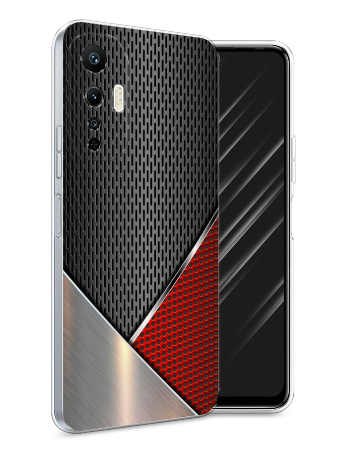 

Чехол Awog на Infinix Hot 20S "Стальной металл", Черный;красный;серебристый, 3103650-1