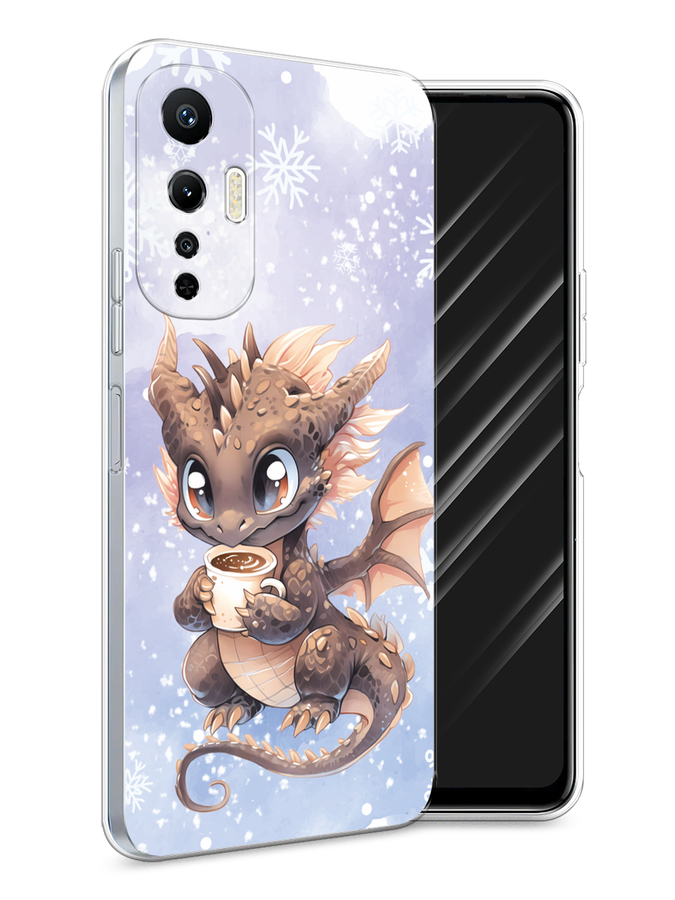 

Чехол Awog на Infinix Hot 20S "Дракончик с кружкой тёмный", Бежевый;розовый;серый, 3103650-1