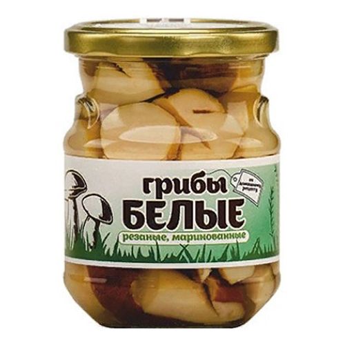 

Белые грибы Грибной Алтай резаные маринованные 500 г