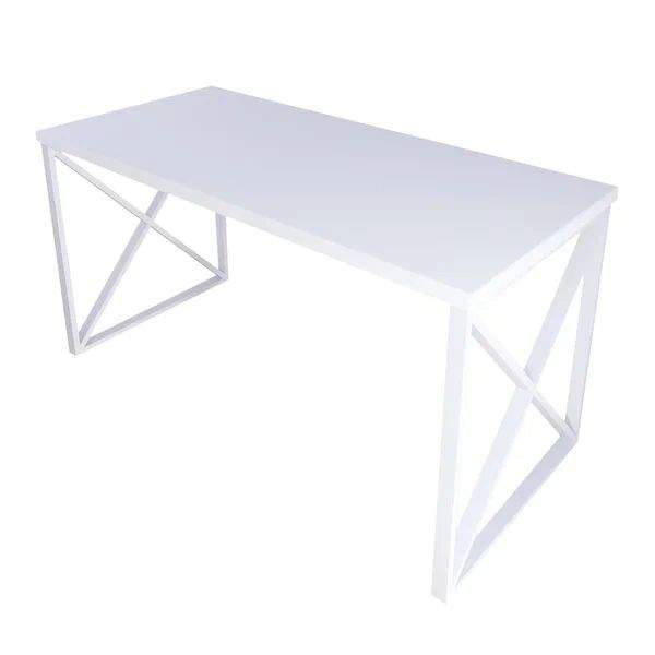 Стол кухонный Solarius Loft с крестообразными ножками 130х70х75, цвет белый