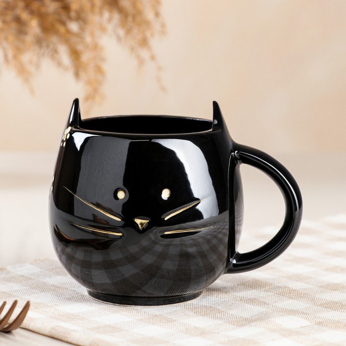 

Кружка "Кошка", чёрная, 0.45 л