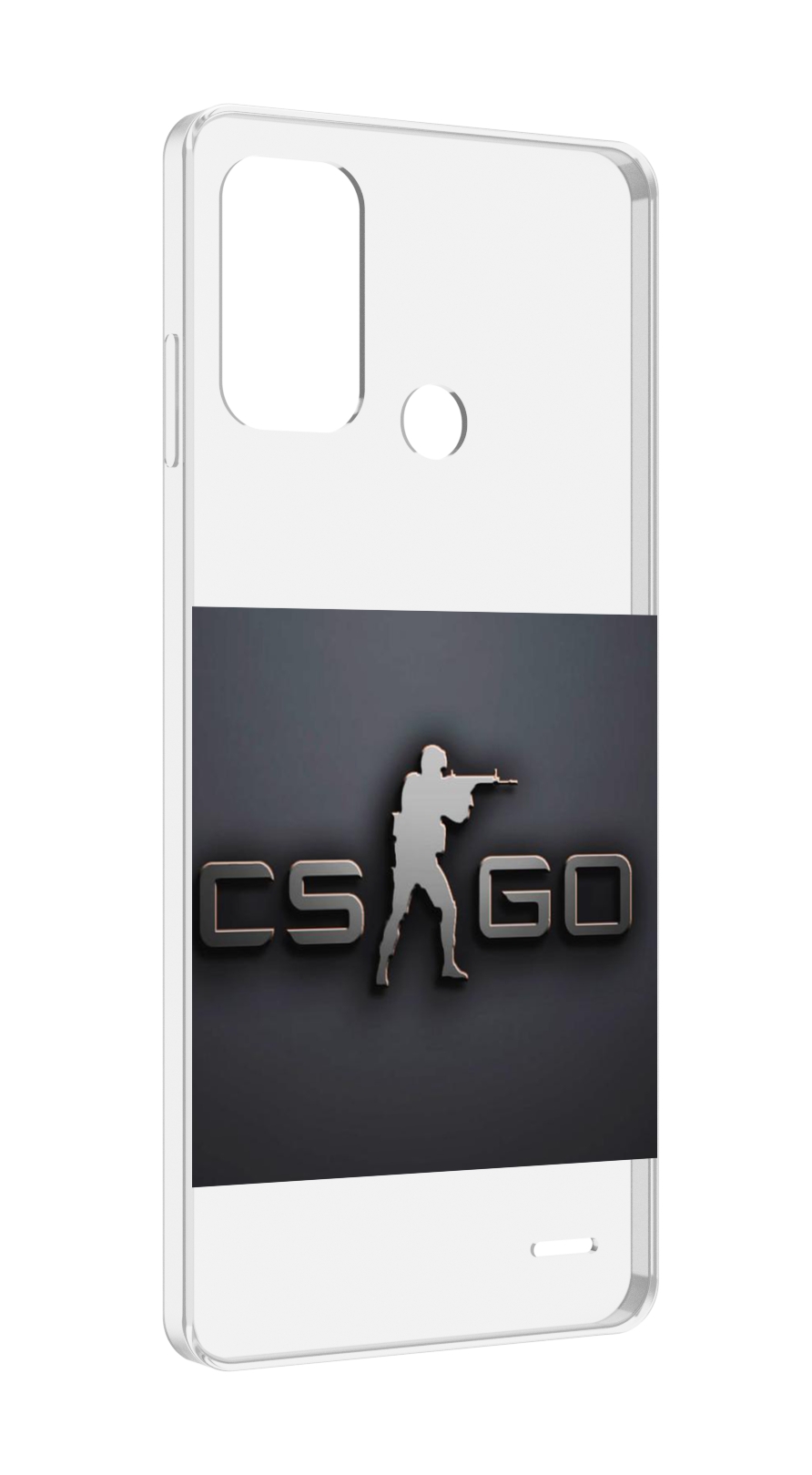 

Чехол MyPads CS go логотип мужской для ZTE Blade A52, Прозрачный, Tocco