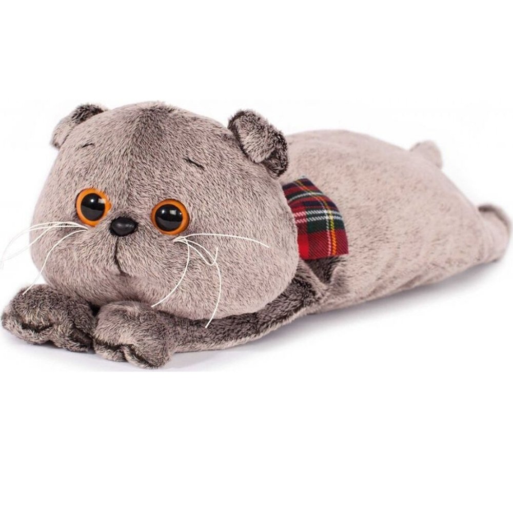 

Мягкая игрушка Budi Basa Кот Басик - подушка, 40 см, Серый