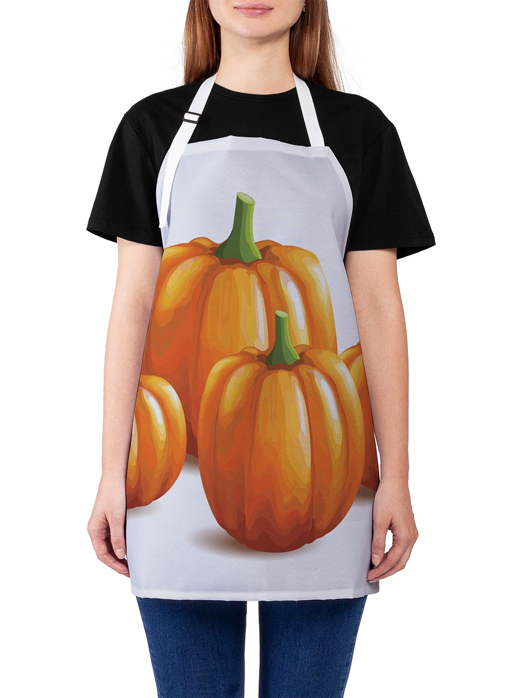 

Фартук женский JoyArty для готовки "Тыквы для хэллоуина", универсальный размер, Оранжевый
