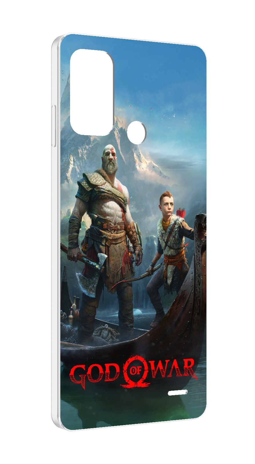 Чехол MyPads God Of War Кратос Атрей для ZTE Blade A52