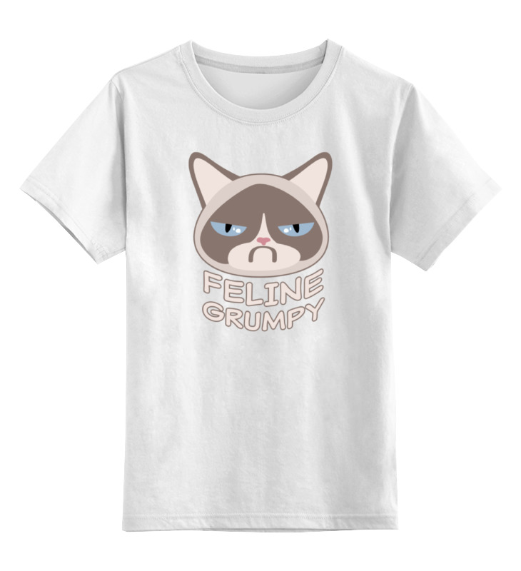 Футболка детская Printio Грустный кот (grumpy cat) цв. белый р. 116 кружка 350 мл tassen grumpy белый