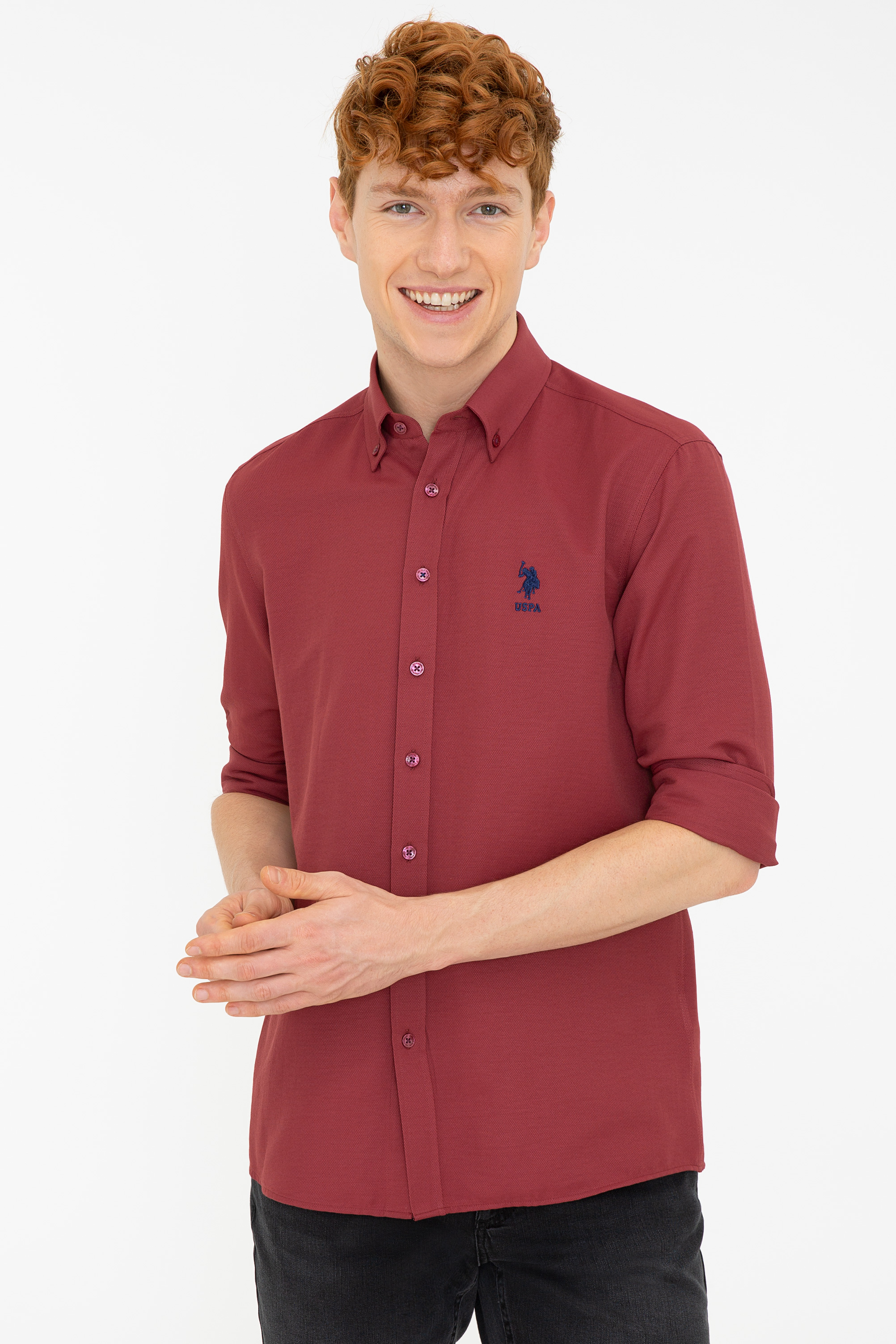 фото Рубашка мужская u.s. polo assn. g081gl0040nova021k бордовая s