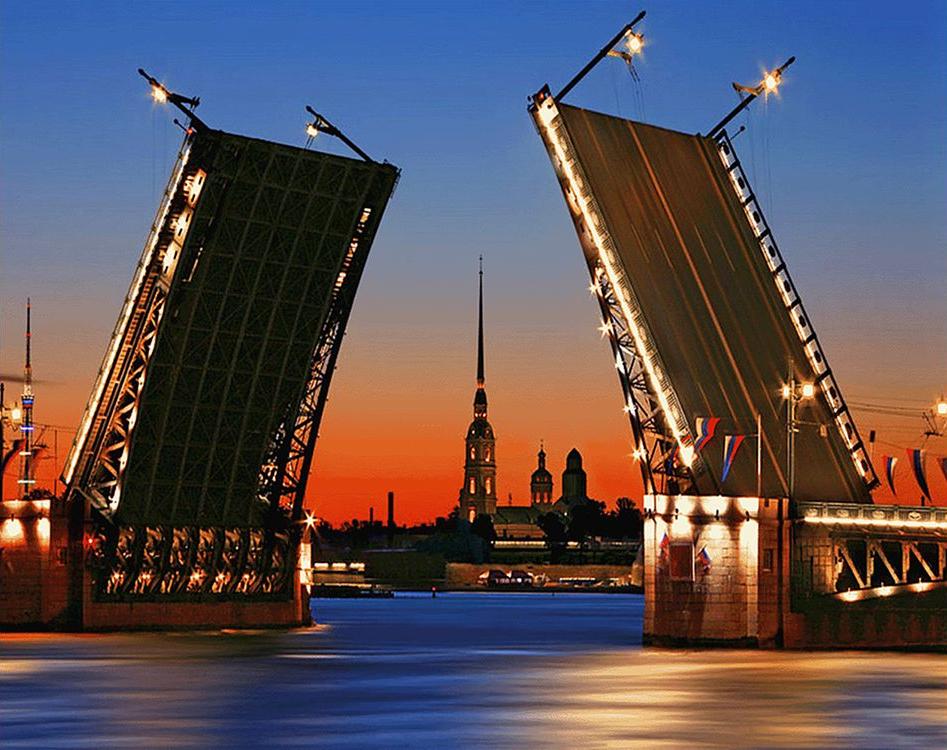 

Алмазная вышивка Гранни Дворцовый мост, 38x48 см, Дворцовый мост