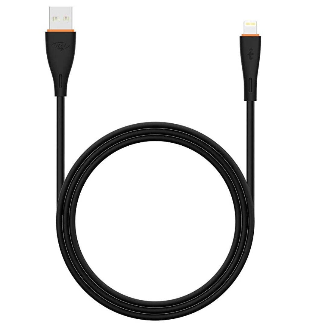 Кабель Lightning-USB Itel 1 м черный