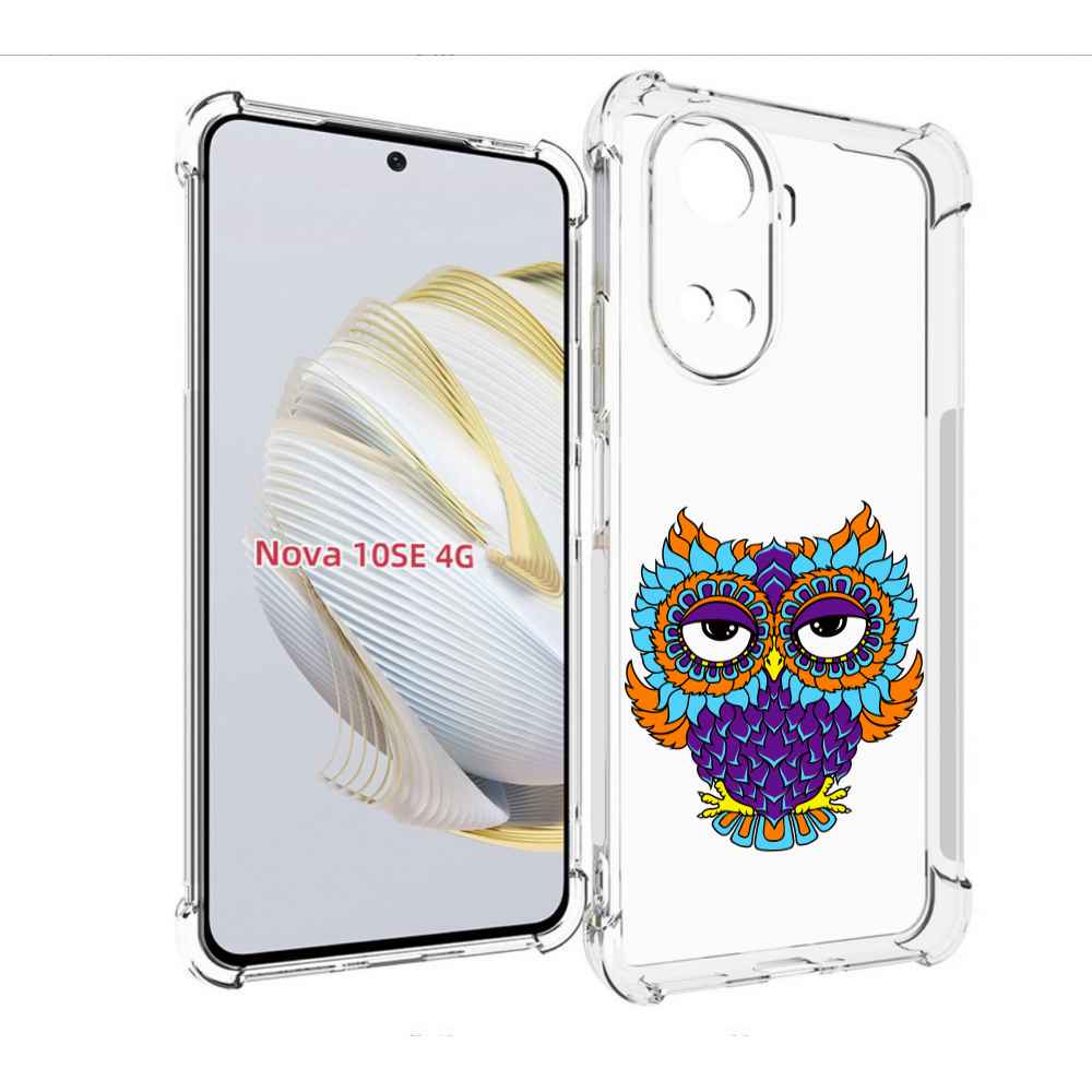 

Чехол MyPads Цветная сова для Huawei Nova 10 SE, Прозрачный, Tocco