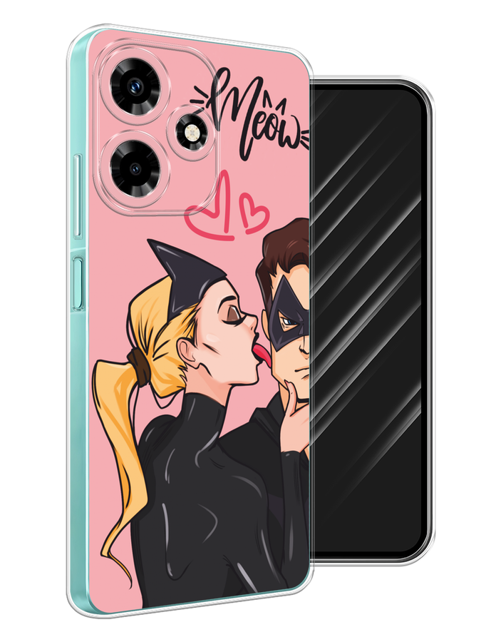 

Чехол Awog на Infinix Hot 30 "Kiss of Cat Woman", Розовый;черный;бежевый, 3104050-1