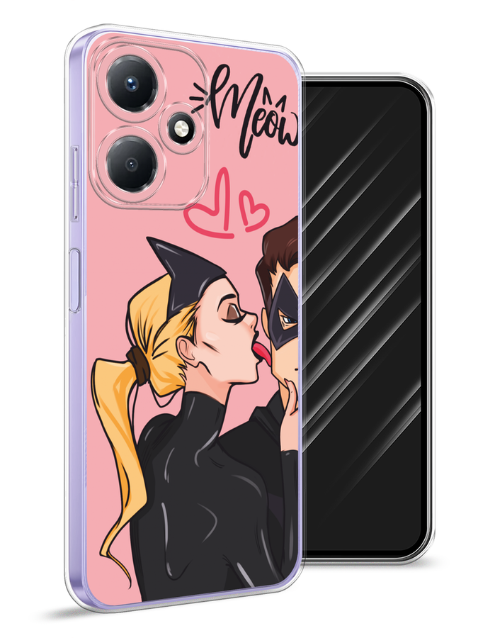 

Чехол Awog на Infinix Hot 30 Play "Kiss of Cat Woman", Розовый;черный;бежевый, 3104250-1