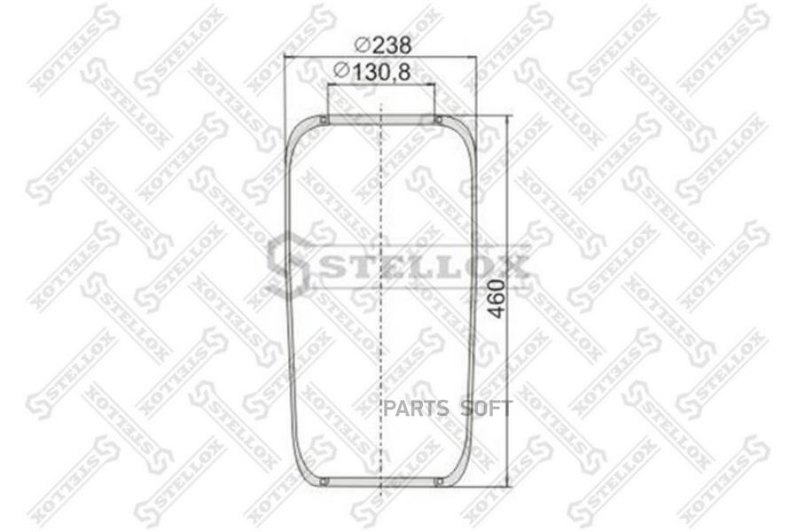 

STELLOX Пневмоподушка STELLOX 9007200sx