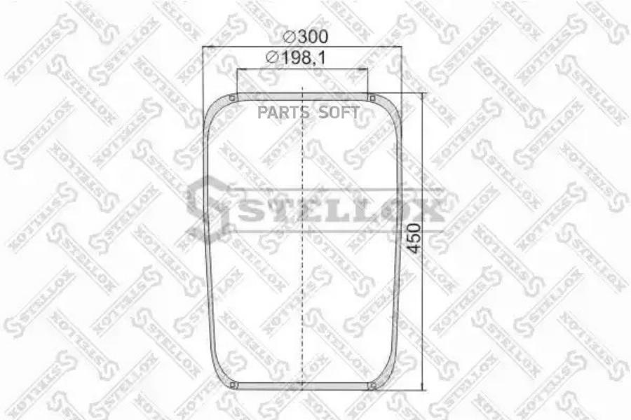 

STELLOX Пневмоподушка STELLOX 9007270sx