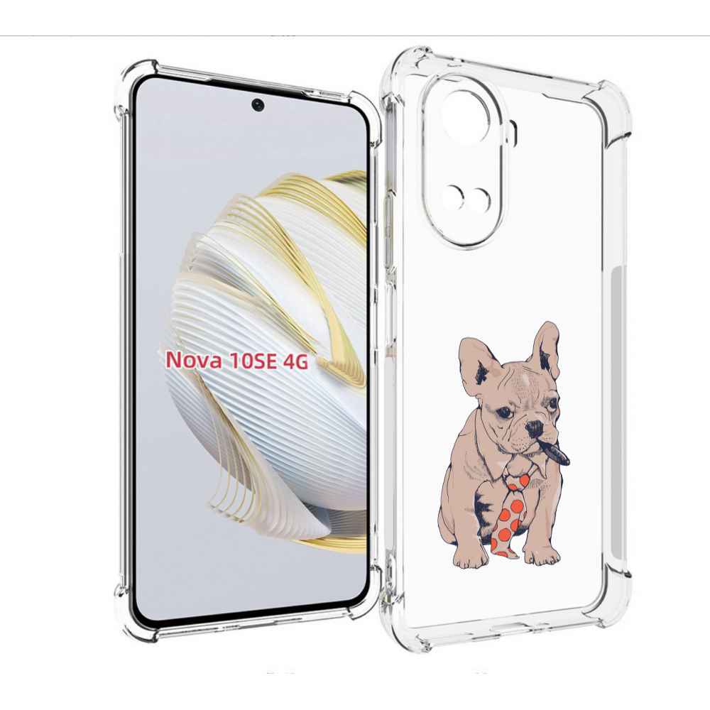 

Чехол MyPads бульдог с сигарой для Huawei Nova 10 SE, Прозрачный, Tocco
